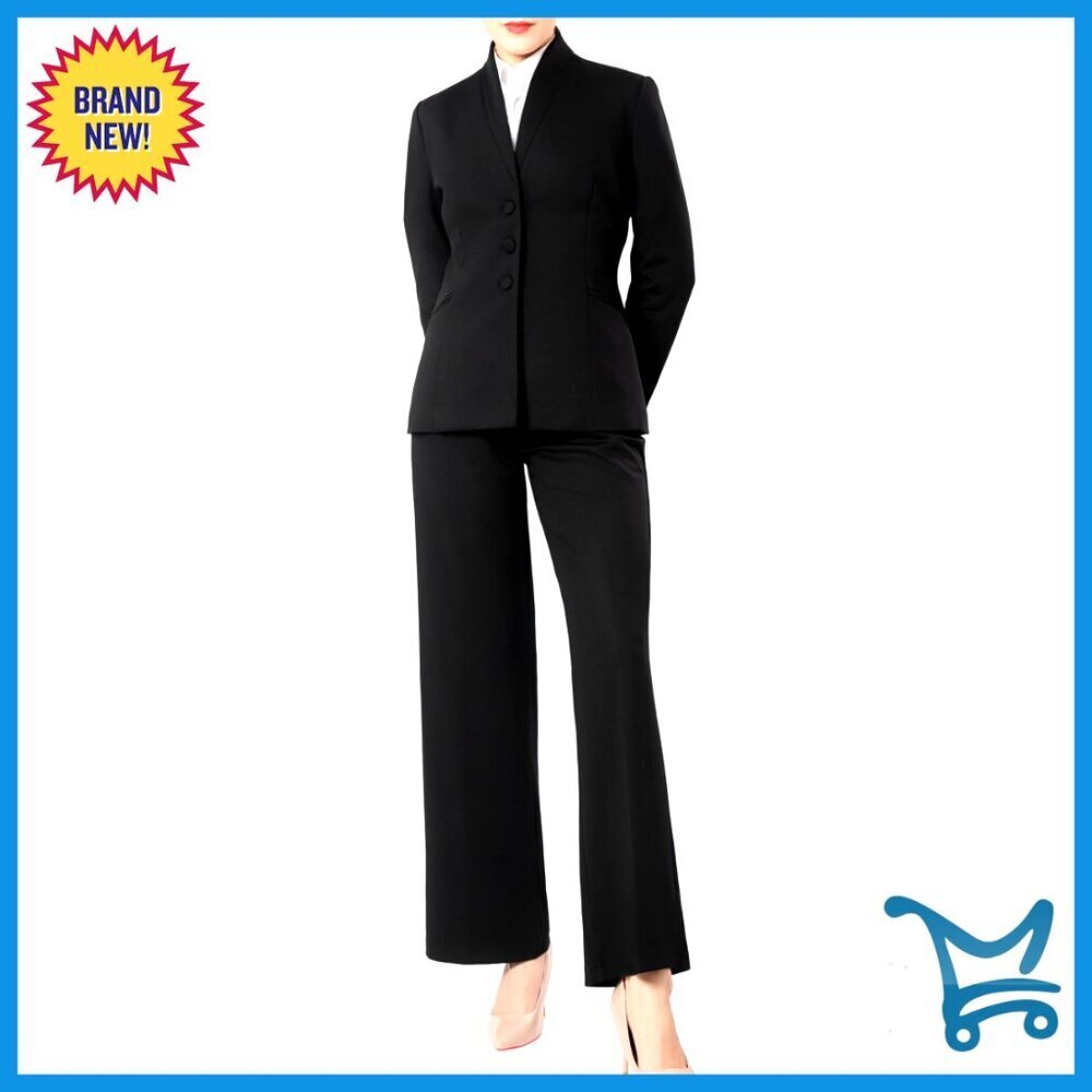 Professional Blazer and Wide Leg Pant Suit Set for Work